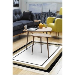 Eko Trend Djt Halı Yıkanabilir Kaymaz Taban 673m Bordürlü Krem