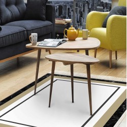 Eko Trend Djt Halı Yıkanabilir Kaymaz Taban 673m Bordürlü Krem