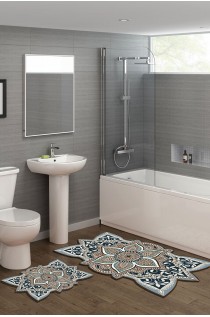 Begonvil Lazer Kesim 2 Li Banyo Takımı