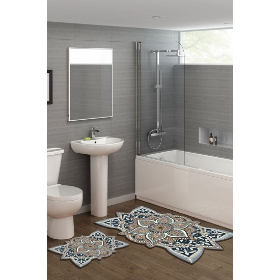 Begonvil Lazer Kesim 2 Li Banyo Takımı